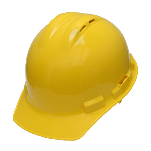 Radians GHR4V-YELLOW Granite Vented Cap Style Hard Hat | 4 Point Crown Strap Ratchet Suspension | Pillowed Brow Pad | Yellow | Case of 20 Units