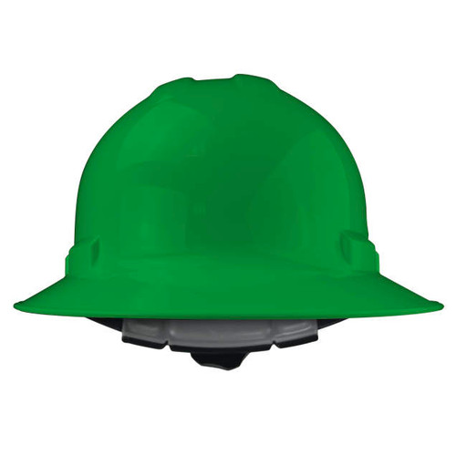 Radians QHR6-GREEN Quartz Full Brim Hard Hat | 6 Point Crown Strap Ratchet Suspension | Pillowed Brow Pad | Green | Case of 10 Units