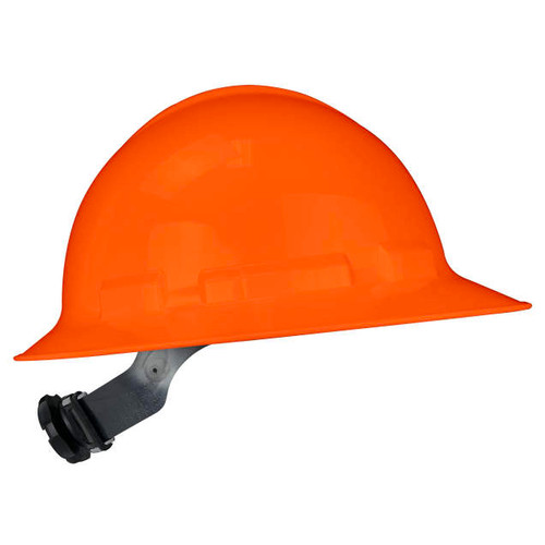 Radians QHR6-ORANGE-HV Quartz Full Brim Hard Hat | 6 Point Crown Strap Ratchet Suspension | Pillowed Brow Pad | Hi-Vis Orange | Case of 10 Units