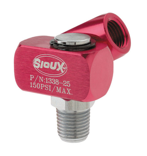 Sioux Tools 1338-25 1/4" Non-Regulated Air Swivel Connector With Safety Pin