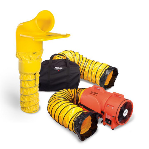 Allegro 9520-46M 12" Axial DC Plastic Blower System with 12" MVP 9546 Blower | 1/4 HP | 12V DC