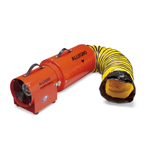 Allegro 9534-15 8" Axial AC Metal COM-PAX-IAL Blower with Canister and 15' Ducting | 1/3 HP | 120V AC