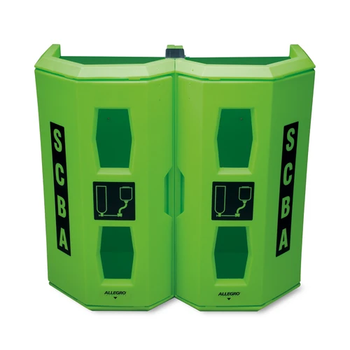 Allegro 4350 Hi-Viz Heavy Duty Dual SCBA Wall Case | Hi-Viz Green
