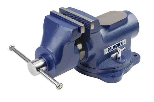 Palmgren 9629785 5" Professional Bench Vise | 6-1/4" Jaw Opening | 5060 lbs. Clamping Force Max | Malleable Iron