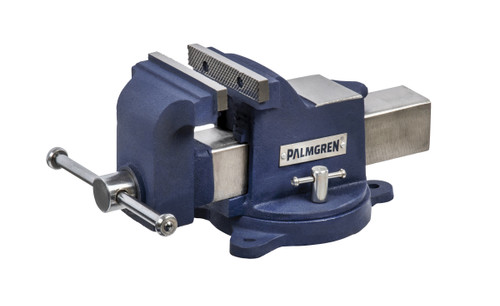 Palmgren 9629684 4" Industrial Bench Vise | 4" Jaw Opening | 4840 lbs.Clamping Force Max | Cast Iron