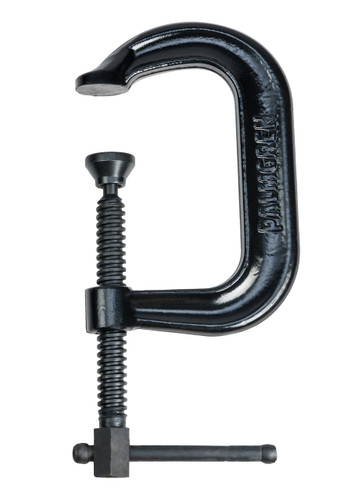 Palmgren 9629512 Drop Forged Deep Throat C-Clamp With Black Oxide Spindle | 4" Max Open Capacity | 0.670" Spindle Diameter | 3-1/4" Throat Capacity