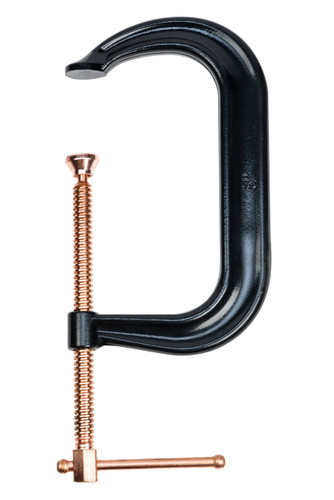 Palmgren 9629521 Drop Forged Deep Throat C-Clamp With Copper Spindle | 8" Max Open Capacity | 0.670" Spindle Diameter | 5" Throat Capacity