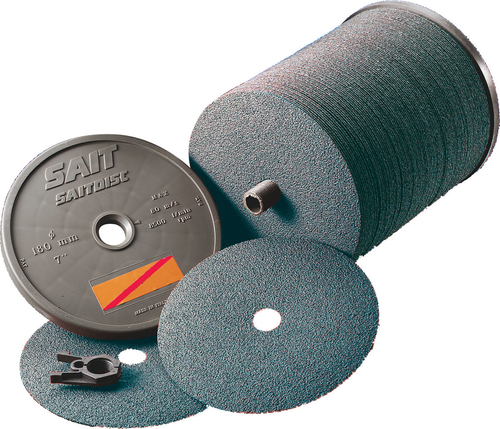 United Abrasives 57225 Fiber Disc | 4-1/2" Diameter | 7/8" Arbor Hole | 7S Ceramic 36 Grit | 13300 Max RPM | Blue Line Premium Packaging (Pack of 100)