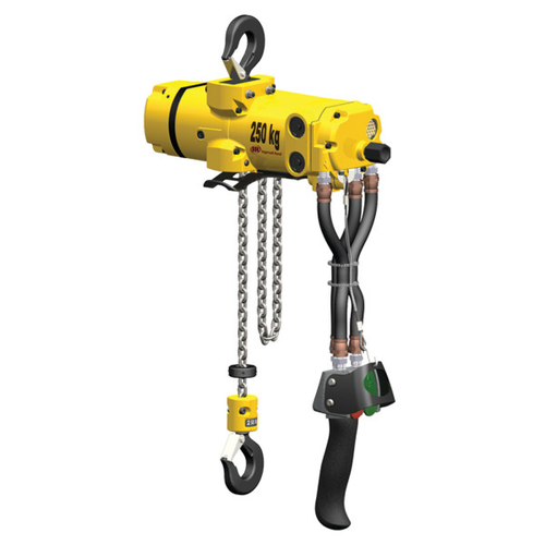 Ingersoll Rand CL250K-2C8-C4U CLK Series Air Chain Hoist | 1/4 Ton Capacity | 8 ft Lift | 4 Drop | Steel Snap Hook | Pendent Control