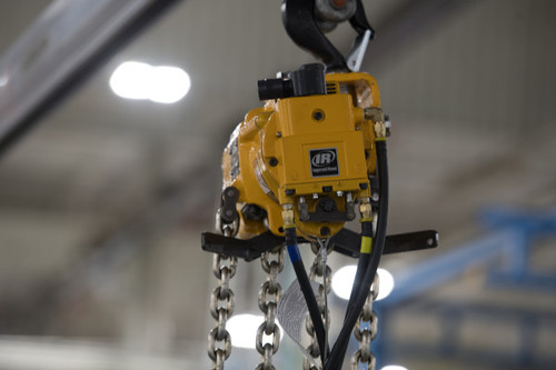 Ingersoll Rand ML1000K-2C12-C8S MLK Series Air Chain Hoist | 1 Ton Capacity | 12 ft Lift | 8 Drop | Steel Snap Hook | Pendent Control