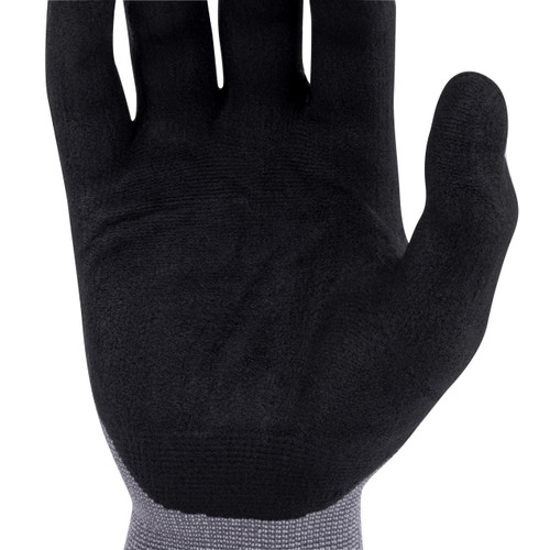 Radians RWG13BXS Breathable Work Gloves | Nylon Shell with Micro Foam Nitrile Palm Dip | Gray | X-Small Size | Box of 12 Pairs