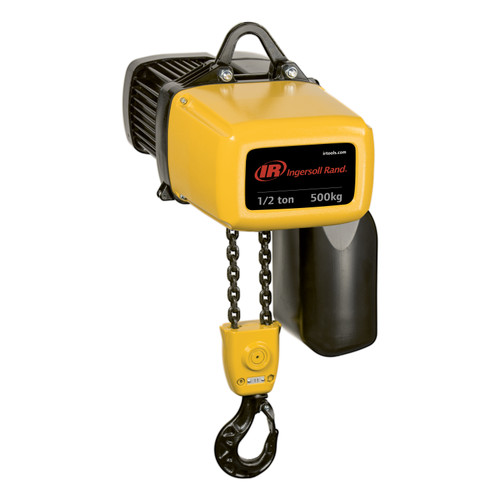 Ingersoll Rand ELK100-1HD50H-10-6-3CF15 ELK Series Electric Chain Hoist | 1/2 Ton Capacity | 10 ft Lift | 6 ft Drop | Hook Suspension | Pendant Control