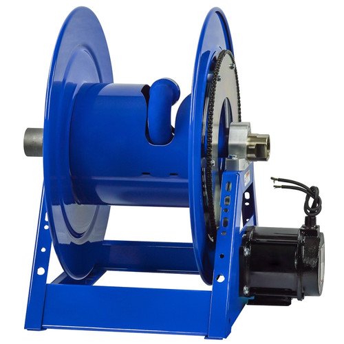 Coxreels 1185-2028-E Electric DC Non-Explosion Proof Motor Rewind Hose Reel | 1185 Series | 1-1/2" Hose Diameter | 125' Hose Length | 1500 Max PSI | Less Hose