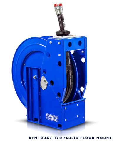 Coxreels XTM-DMP-450 Extreme Duty Dual Hydraulic Spring Rewind Hose Reel | 1/2" Hose Diameter | 50' Hose Length | 2,500 Max PSI