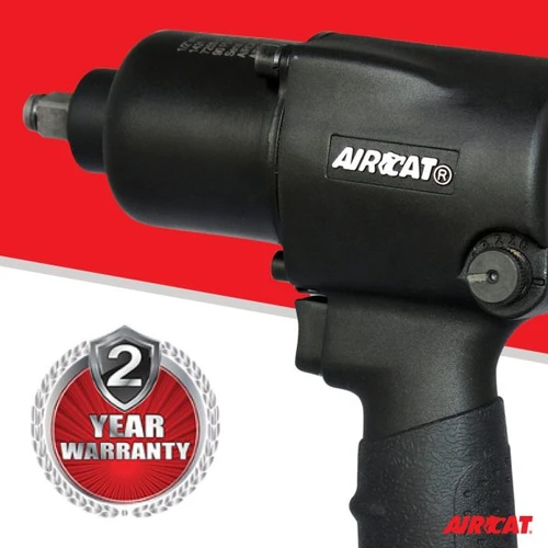 Aircat Pneumatic Tools 1431 Impact Wrench | 800 (ft-lbs) Max Torque | 9000 RPM | 1/2" Square Drive