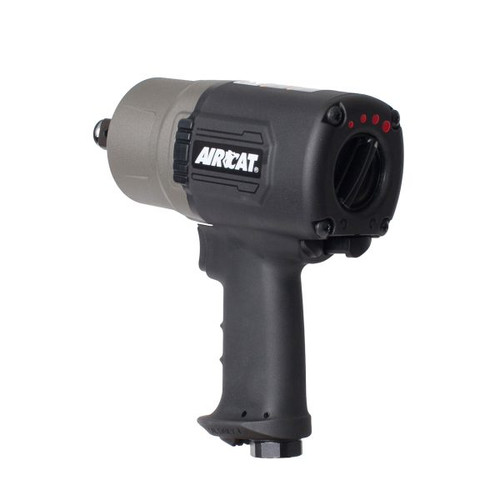 Aircat Pneumatic Tools 1770-XLK Composite Impact Wrench Kit | 1400 (ft-lbs) Max Torque | 6500 RPM | 3/4" Square Drive