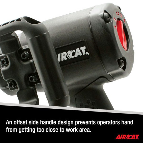 Aircat Pneumatic Tools 1870-P Super Duty Composite Pistol Grip Impact Wrench | 1900 (ft-lbs) Max Torque | 7500 RPM | 1" Square Drive