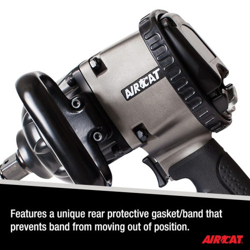 Aircat Pneumatic Tools 1880-P-A Pistol Grip Impact Wrench | 1700 (ft-lbs) Max Torque | 4800 RPM | 1" Square Drive