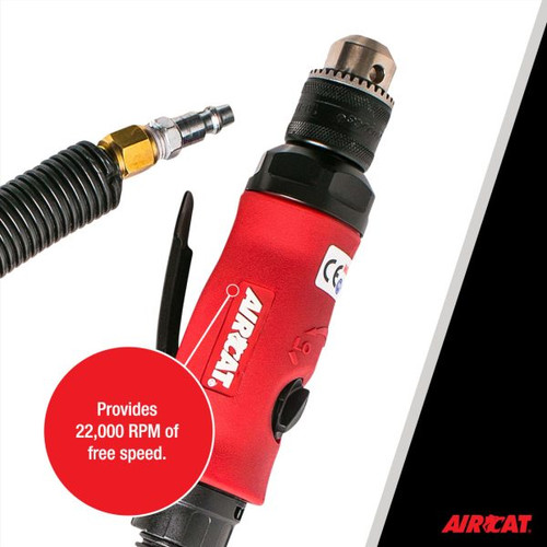 Aircat Pneumatic Tools 6400 Composite High Speed Tire Buffer/Dril | 0.75 HP | 22000 RPM | 3/8" Chuck Size