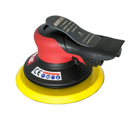 Aircat Pneumatic Tools 6700-5-336 Non Vac Orbital Palm Sander | 5" Pad Size | 11000 RPM | 3/16" Orbit | Hook & Loop