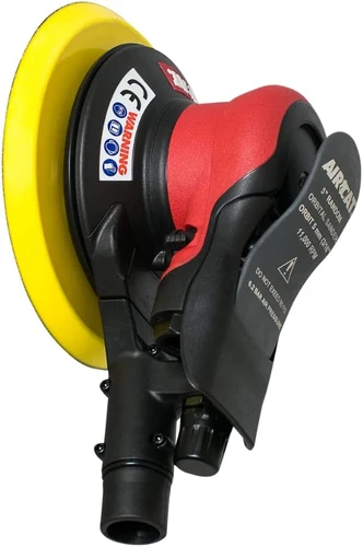 Aircat Pneumatic Tools 6700-5-336CV Central Vac Orbital Palm Sander | 5" Pad Size | 11000 RPM | 3/16" Orbit | Hook & Loop