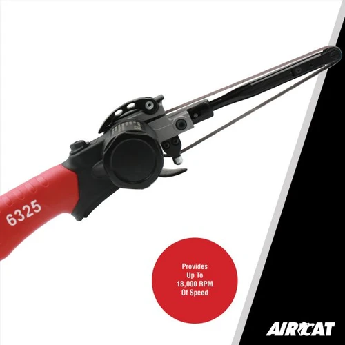 Aircat Pneumatic Tools 6325 Belt Sander | 1/2x18 Pad Size | 18000 RPM | 1/8" Orbit | Rear Exhaust