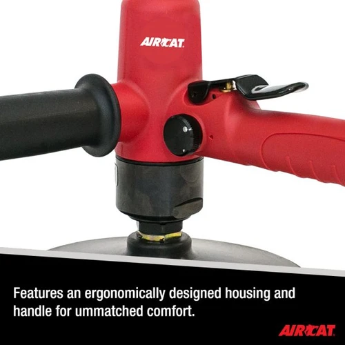 Aircat Pneumatic Tools 6370 Composite Low Weight Vertical Polisher | 7 Pad Size | 3500 RPM | | Side-Handle Exhaust