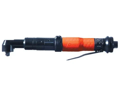 Cleco 34RAA28AH3 Clutch Shut-Off Pneumatic Angle Nutrunner | Lever Start | 580 RPM | 10 - 20 (ft-lbs) Torque Range | 3/8" Drive