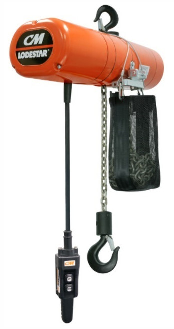 CM Lodestar 3152NH Single Speed Electric Chain Hoist | 1/2 HP | 16 FPM | 20' Standard Lift | 1/2 Ton Rated Capacity