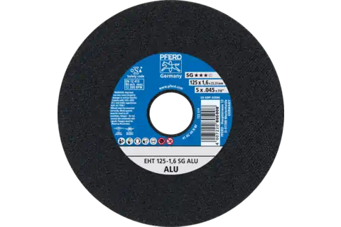 Pferd 63596 ALU SG Type 1 Cut-Off Wheel | 5" Diameter | 7/8" Arbor Hole | .045" Thickness | Sold by Box of 25