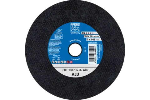 Pferd 63598 ALU SG Type 1 Cut-Off Wheel | 7" Diameter | 7/8" Arbor Hole | .045" Thickness | Sold by Box of 25