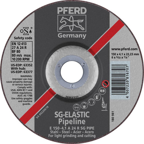 PFERD 1/8" Type 27 Aluminum Oxide Grinding Wheel Threaded Arbor Hole PFERD 1/8" Type 27 Aluminum Oxide Grinding Wheel Threaded Arbor Hole