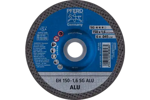 Pferd 63179 ALU SG Type 27 Cut-Off Wheel | 6" Diameter | 7/8" Arbor Hole | .045" Thickness | Sold by Box of 25