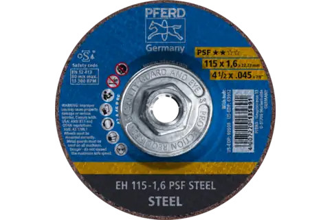 Pferd 69912 PSF STEEL Type 27 Cut-Off Wheel | 4-1/2" Diameter | 5/8-11" Arbor Hole | .045" Thickness | Sold by Box of 10
