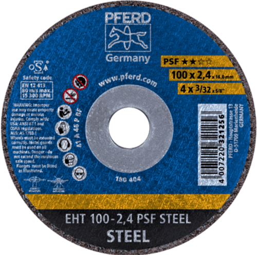PFERD Flat Type Cut-Off Wheel Universal Line PSF Steel PFERD Flat Type Cut-Off Wheel Universal Line PSF Steel