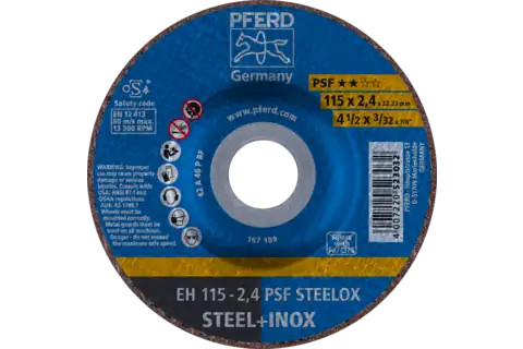 PFERD 63718 PSF STEELOX Type 27 Cut-Off Wheel | 4-1/2" Diameter | 7/8" Arbor Hole | 3/32" Thickness | Sold by Box of 25