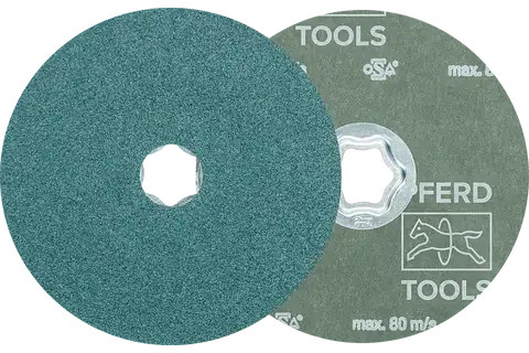 Pferd 40140 COMBICLICK Fibre Disc | 5" Diameter | 12200 RPM | Aluminum Oxide 60 Grit | Sold by Box of 25