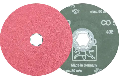 Pferd 40706 COMBICLICK Fibre Disc | 5" Diameter | 12200 RPM | Ceramic Oxide 50 Grit | Sold by Box of 25