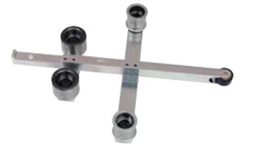 Dynabrade Dynafile Contact Arm Assembly | 11255 | 5/8" D x 3/8" W | Rubber Wheel | Cross Bow Arm