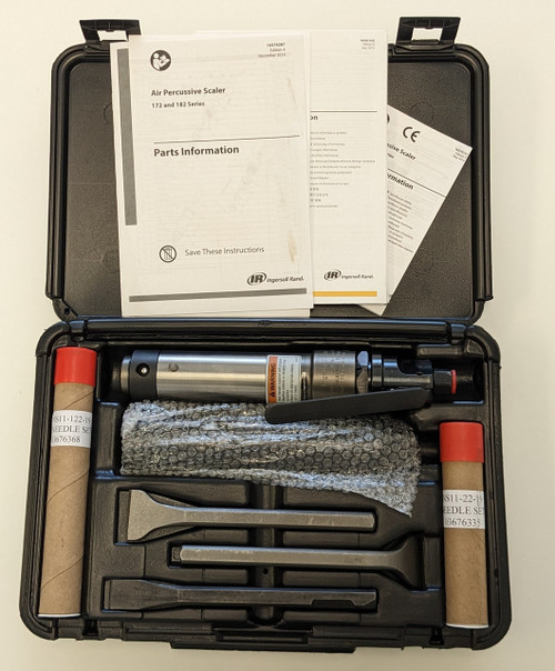 Ingersoll Rand 182K1 Inline Chisel and Needle Scaler Kit | Lever Throttle | 4,000 BPM | Round Shape Housing