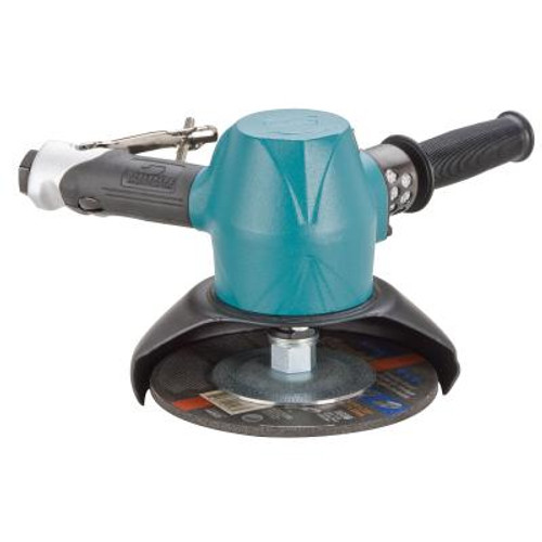 Dynabrade 53242 7" Type 27 Vertical Depressed Center Wheel Grinder | 3 HP | 6,000 RPM | Gearless | Rotational Exhaust | 5/8"-11 Spindle Thread