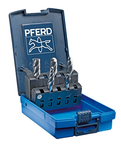 PFERD 26550 5 Piece Carbide Burr Set - ALU / NF CUT For Aluminum And Non-Ferrous Metals | 1/4" Shank Diameter PFERD 26550 5 Piece Carbide Burr Set - ALU / NF CUT For Aluminum And Non-Ferrous Metals | 1/4" Shank Diameter