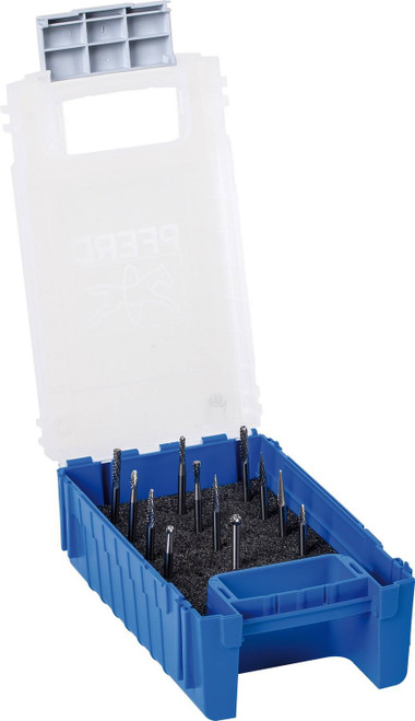 PFERD 26526 12 Piece Carbide Burr Set - DOUBLE CUT | 1/8" Shank Diameter