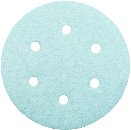 United Abrasives 36329 6S Ceramic Sanding Disc | 6" | 60 Grit | Hook and Loop | 6 Vacuum Holes | (Box of 50)