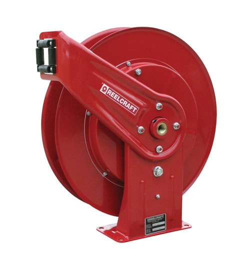 Reelcraft 7600 OLP Heavy Duty Spring Retractable Hose Reel | 3/8 in. Hose Diameter | 50 Ft. Hose Length | 300 Max PSI