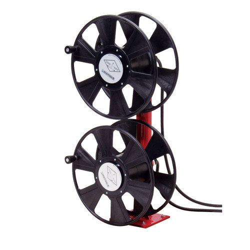 Reelcraft T-2464-0 Welding Cable Hose Reel | 250 Amp | 250 Ft. Cable Capacity | Dual Hand Crank/Stacked