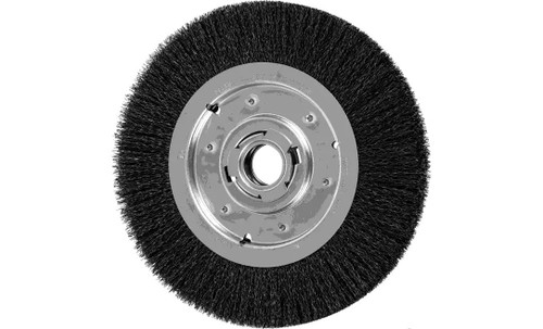 PFERD 81134 Medium Face Crimped Wire Wheel | 10" Diameter | 1-1/4" Width | Carbon Steel Wire