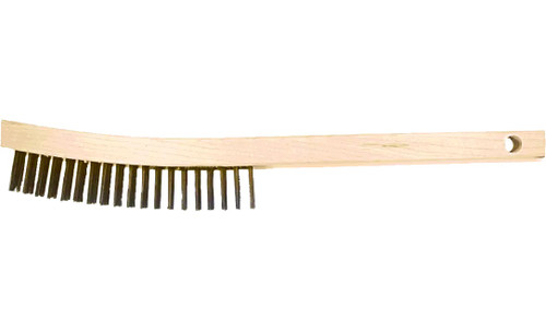 PFERD 85006 Curved Handle Scratch Brush without Scraper | Carbon Steel Wire | Box of 12 PFERD 85006 Curved Handle Scratch Brush without Scraper | Carbon Steel Wire | Box of 12