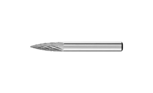 PFERD 24782 Carbide Bur | SCTI SG-1 | Tree Shape G with Pointed End | 1/4" Shank | Double Cut