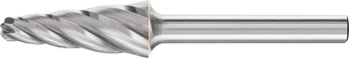 PFERD 25165 Carbide Bur | SCTI SL-4 | 14 Degree Taper Shape L with Radius End | 1/4" Shank | Aluminum Cut